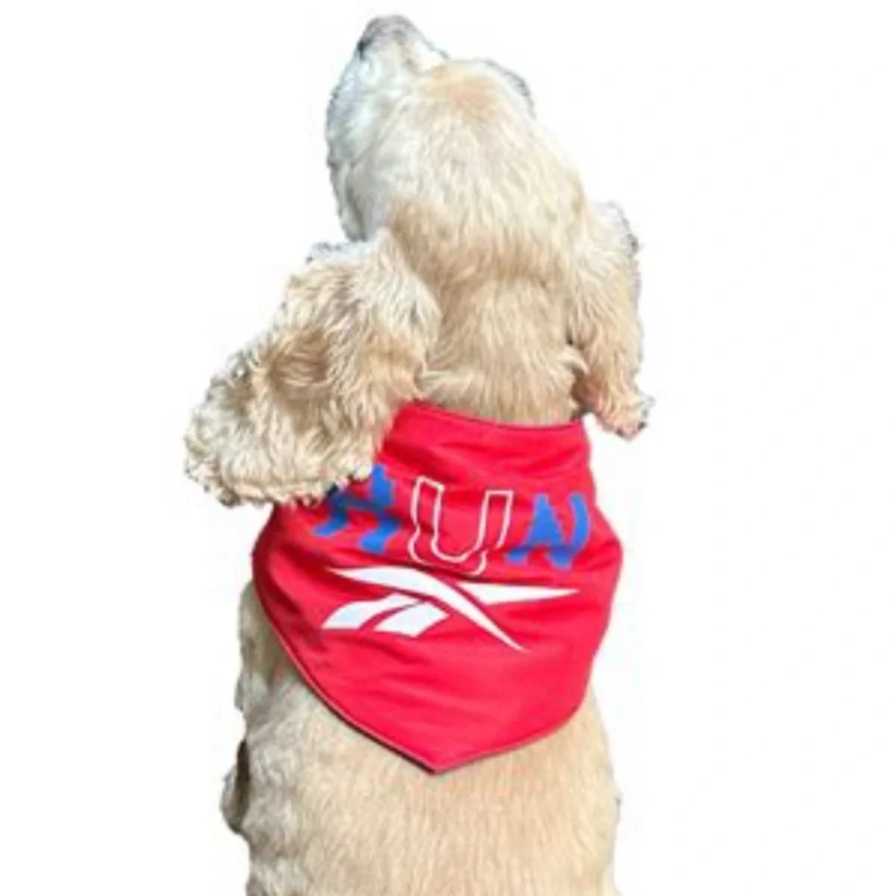 NWT Reebok Red RUN Dog Snap on Bandana S/M
